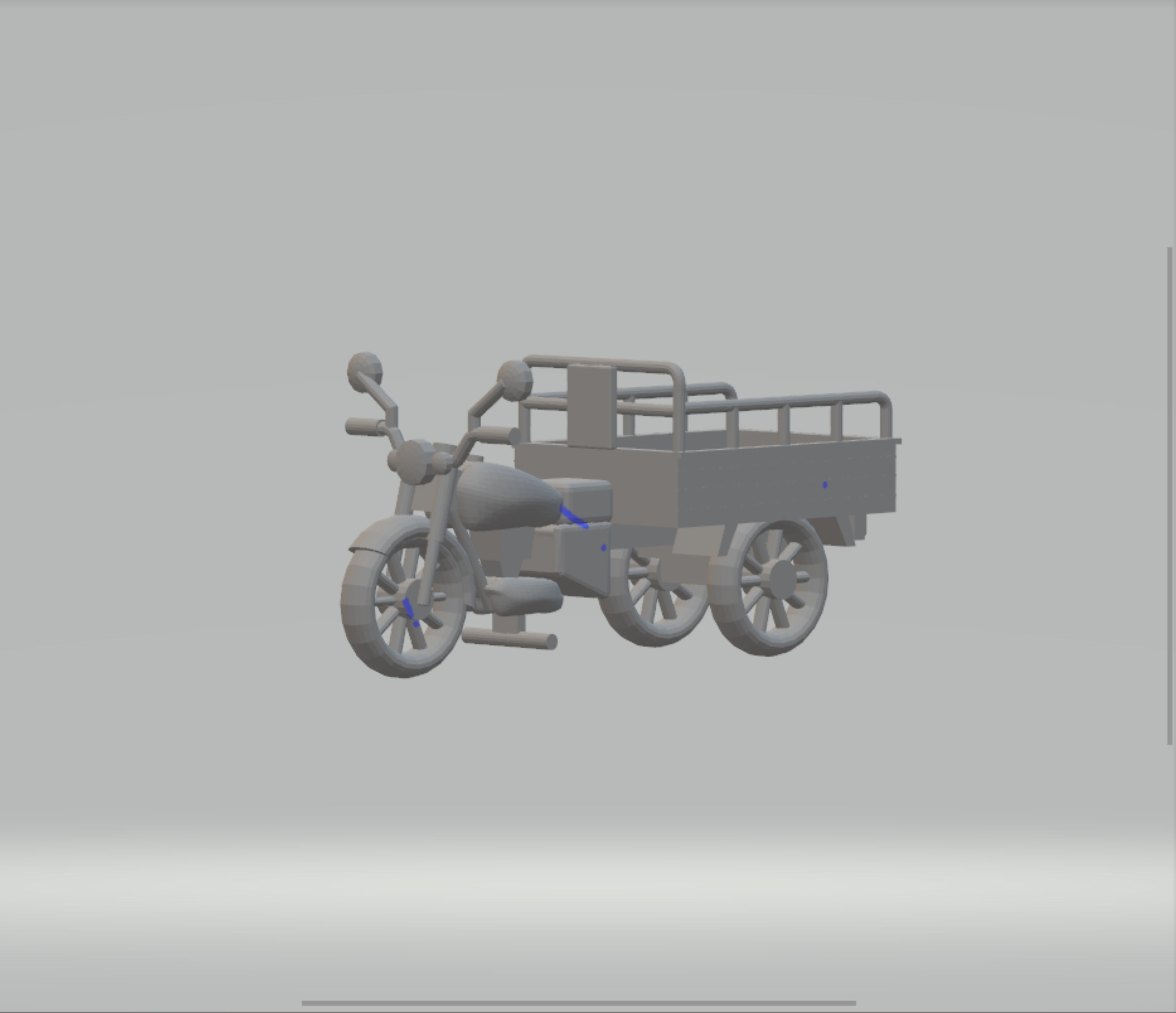 Motorcycle Pickup Threewheel 3D print model_3