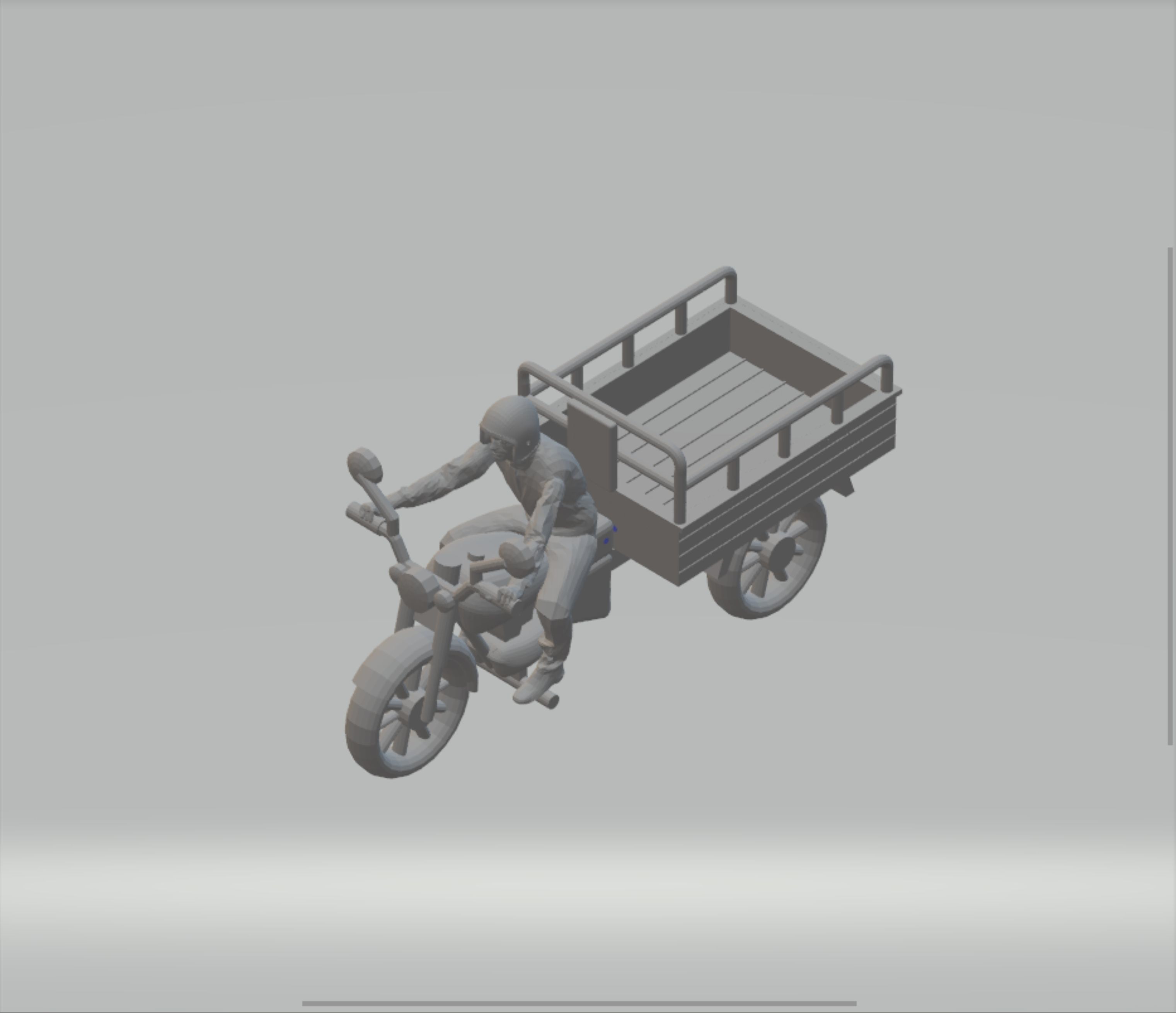 Motorcycle Pickup Threewheel 3D print model_2