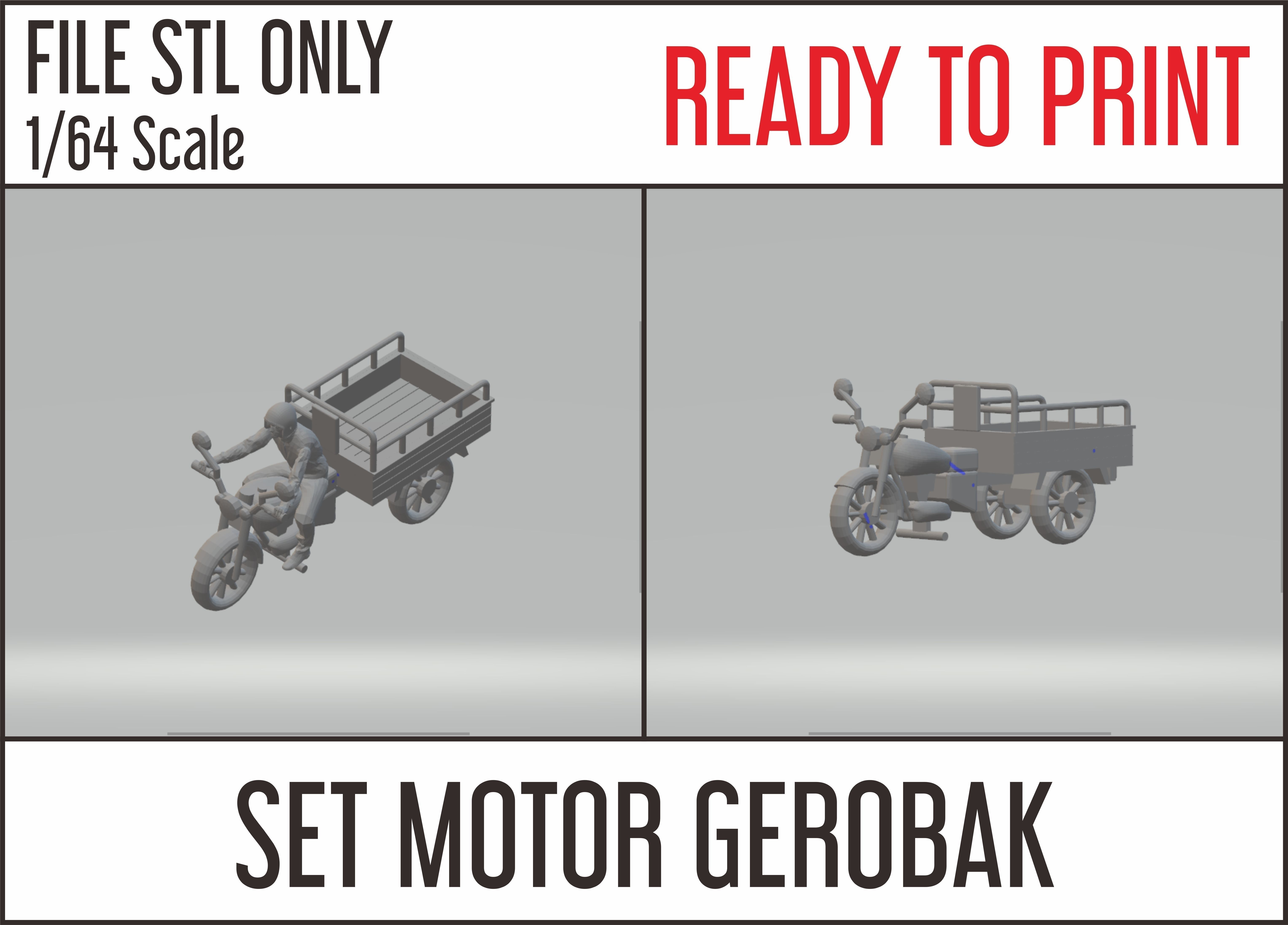 Motorcycle Pickup Threewheel 3D print model_1