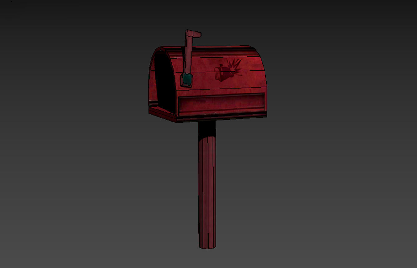 Mail Box - Game Ready Low-poly 3D model_1