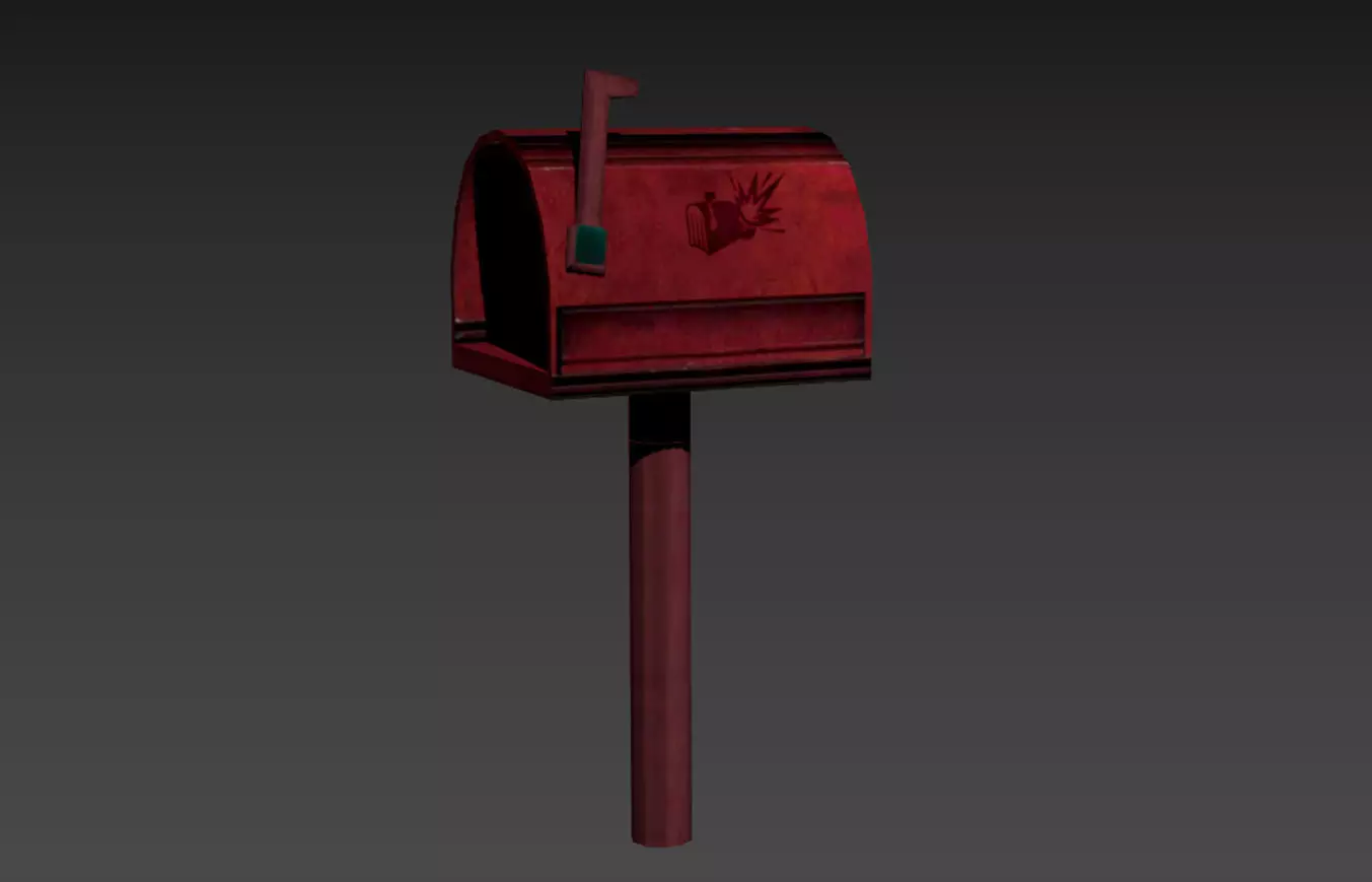 Mail Box - Game Ready Low-poly 3D model_0