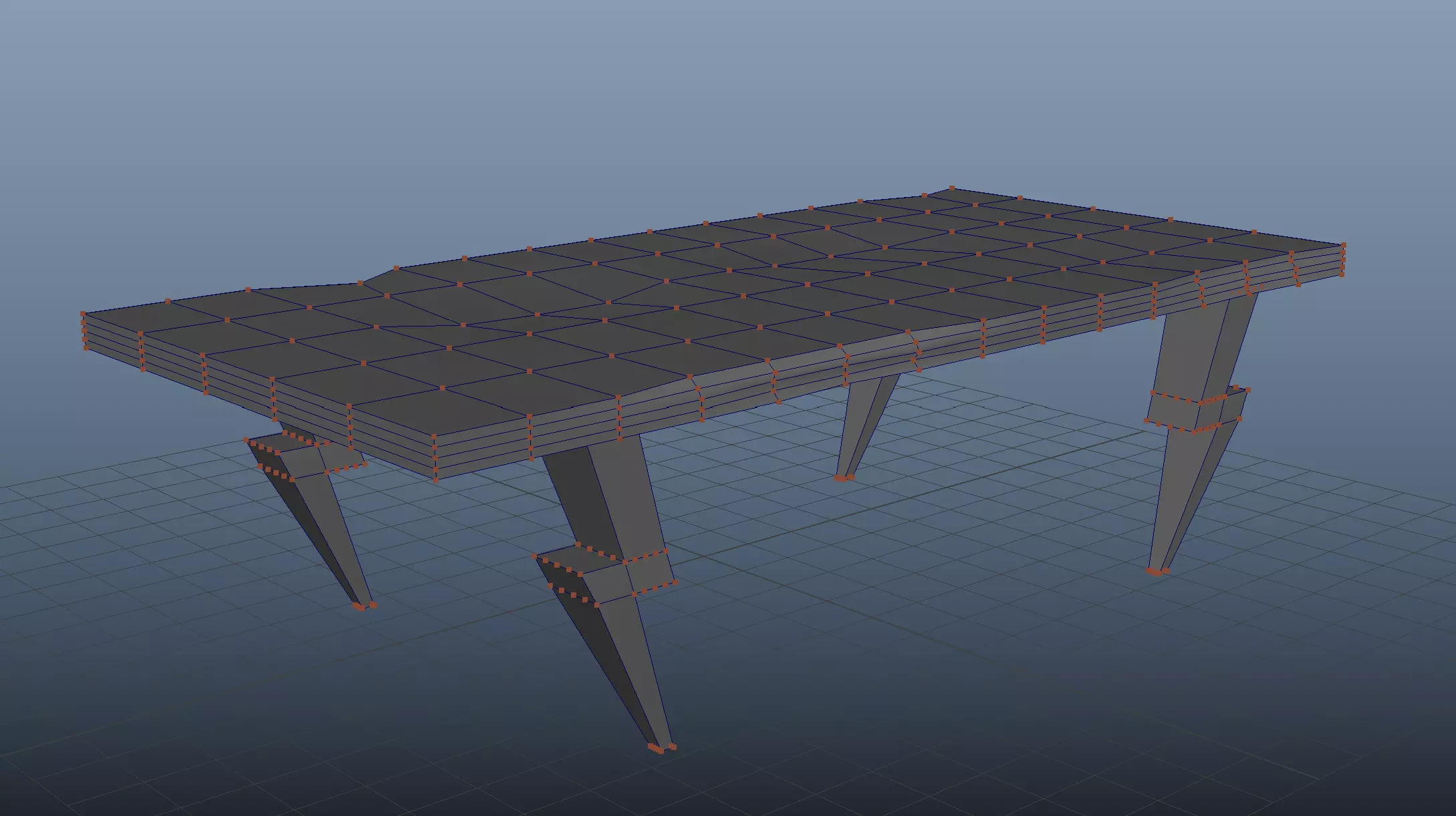 Table with Lighting Legs Free 3D model_0