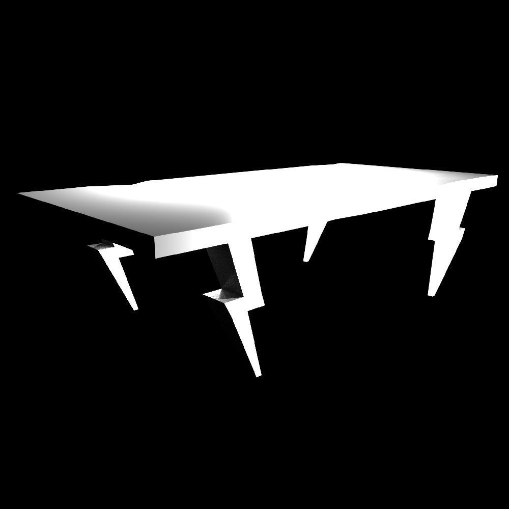 Table with Lighting Legs Free 3D model_1