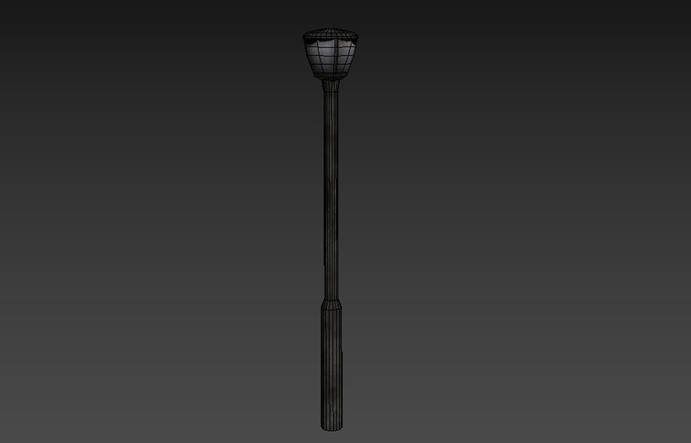 Lamppost - Game Ready Low-poly 3D model_1