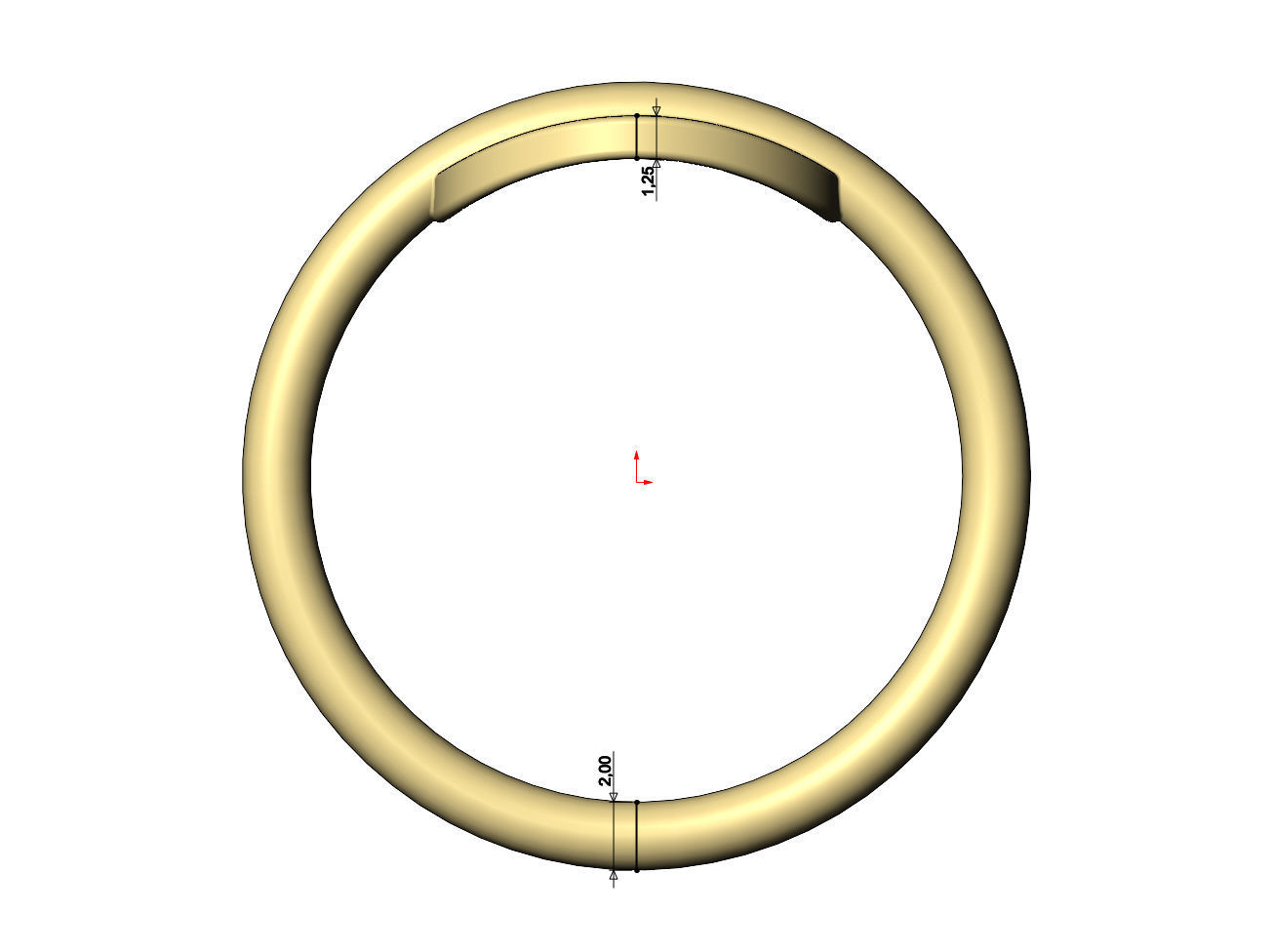 Simple wire coin ring US sizes 5to9 3D print model_7