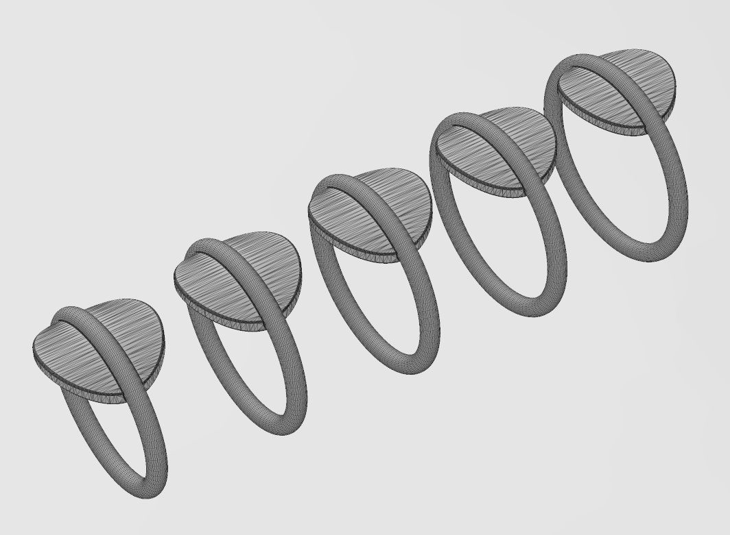 Simple wire coin ring US sizes 5to9 3D print model_12