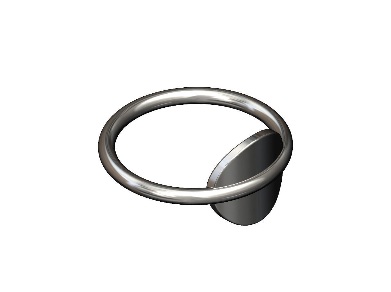 Simple wire coin ring US sizes 5to9 3D print model_8