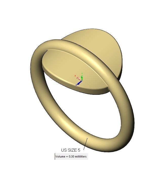 Simple wire coin ring US sizes 5to9 3D print model_16