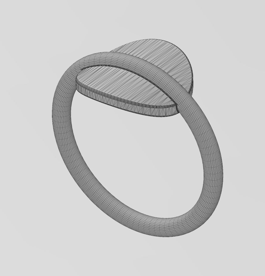 Simple wire coin ring US sizes 5to9 3D print model_13