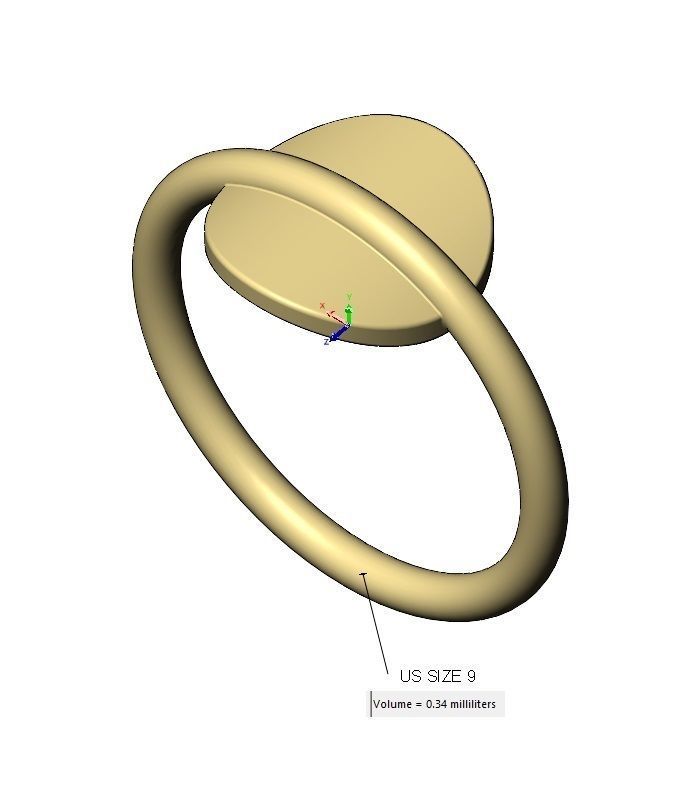 Simple wire coin ring US sizes 5to9 3D print model_11