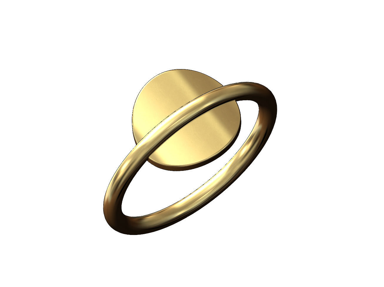 Simple wire coin ring US sizes 5to9 3D print model_5