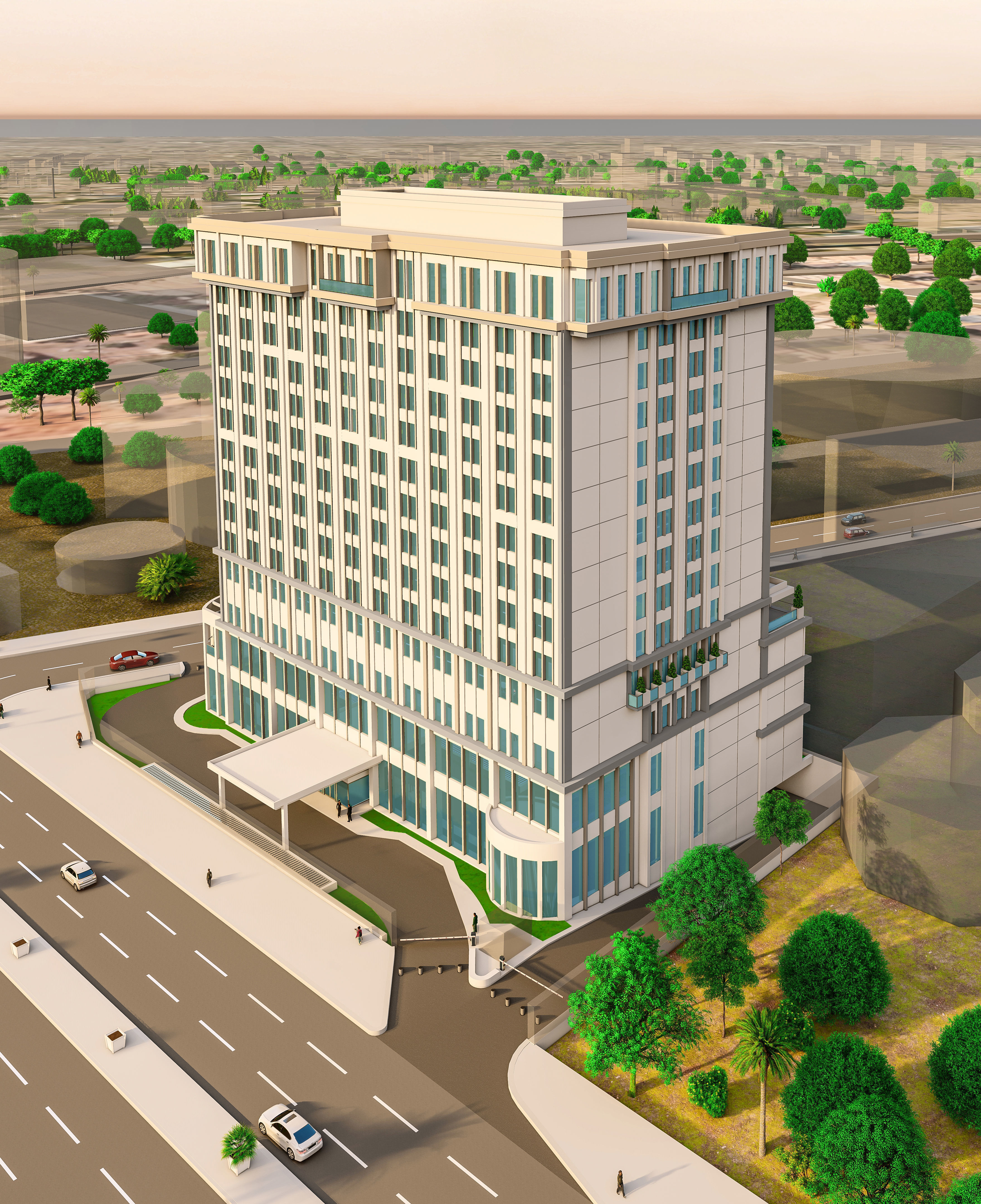 Hotel Project Low-poly 3D model_5