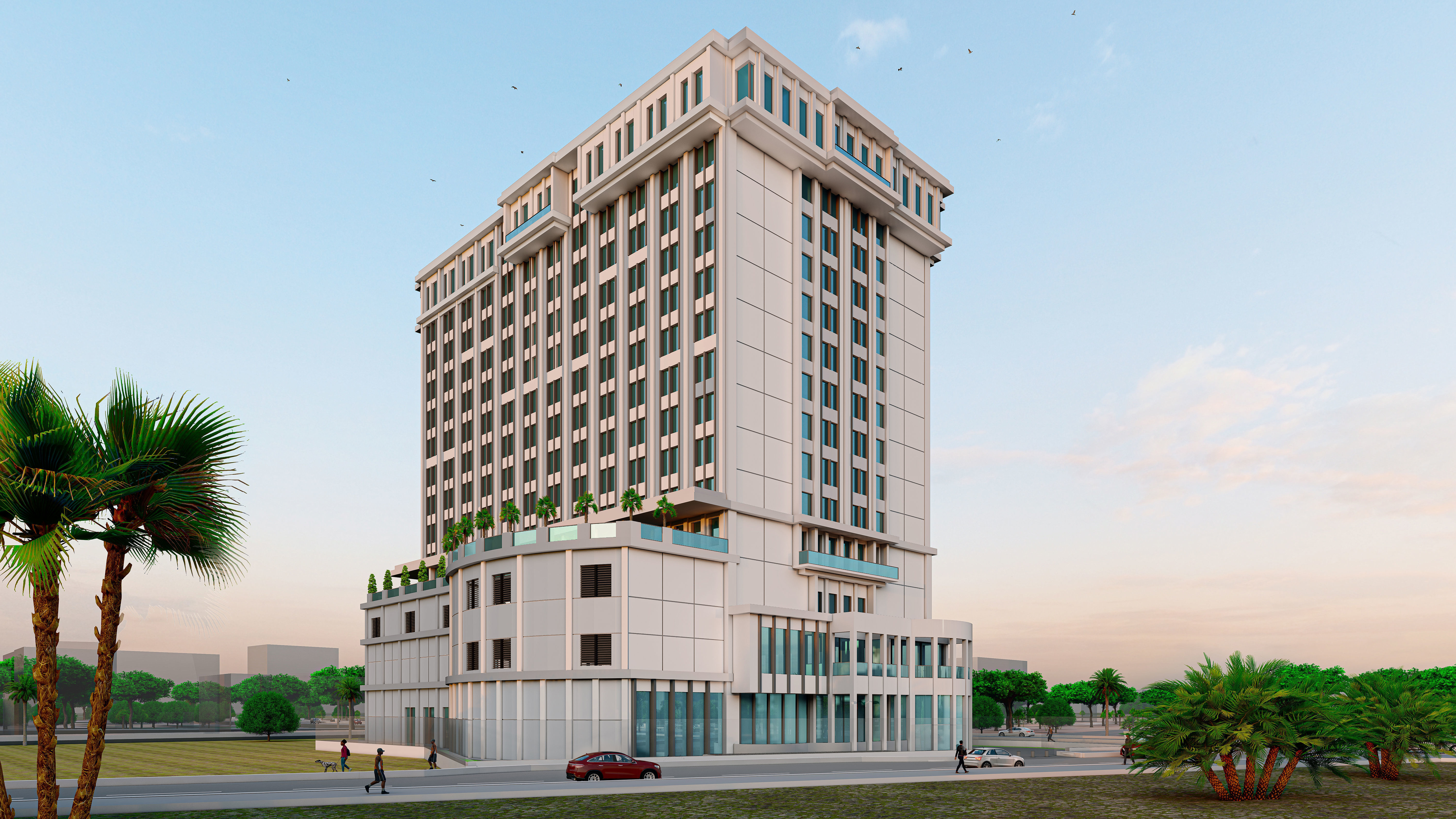 Hotel Project Low-poly 3D model_3