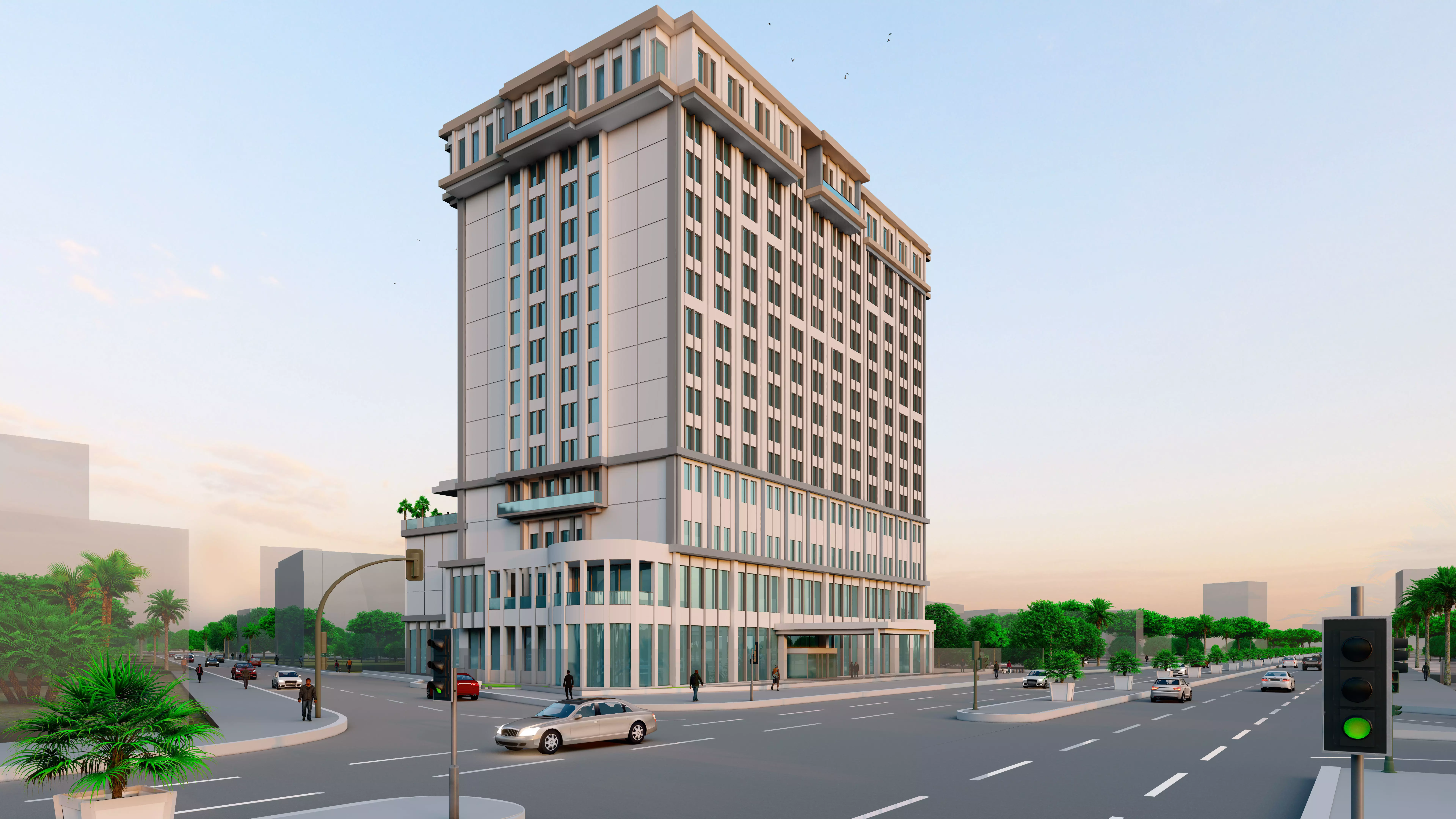 Hotel Project Low-poly 3D model_0