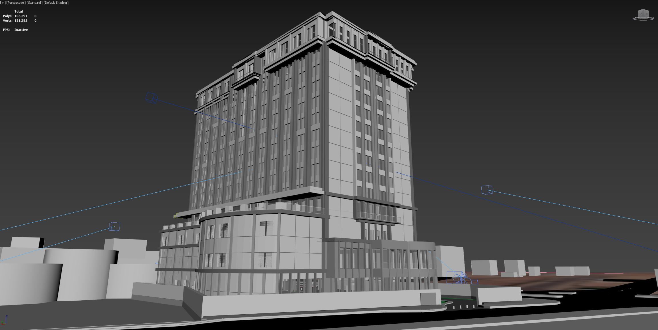 Hotel Project Low-poly 3D model_9
