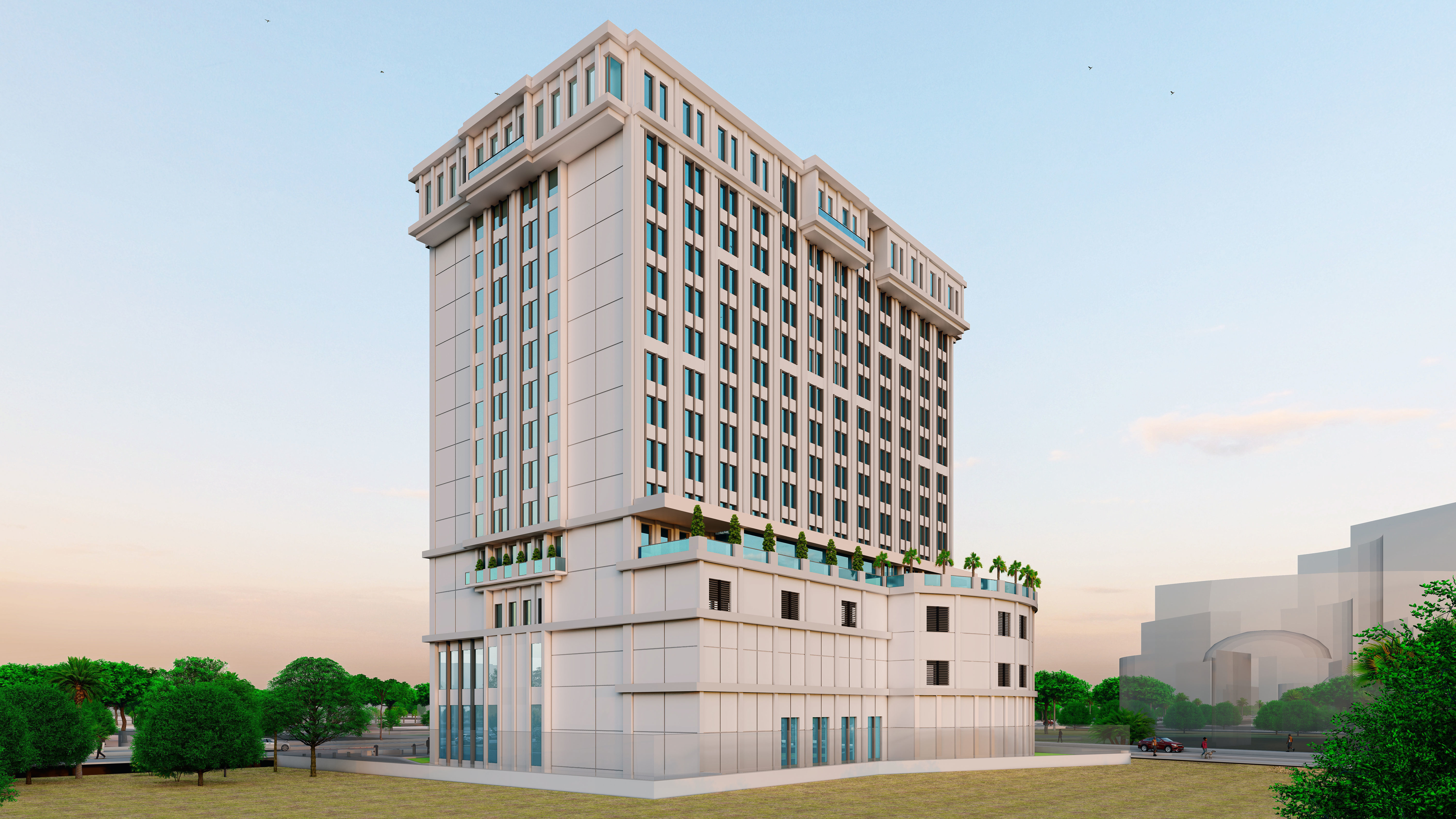 Hotel Project Low-poly 3D model_2