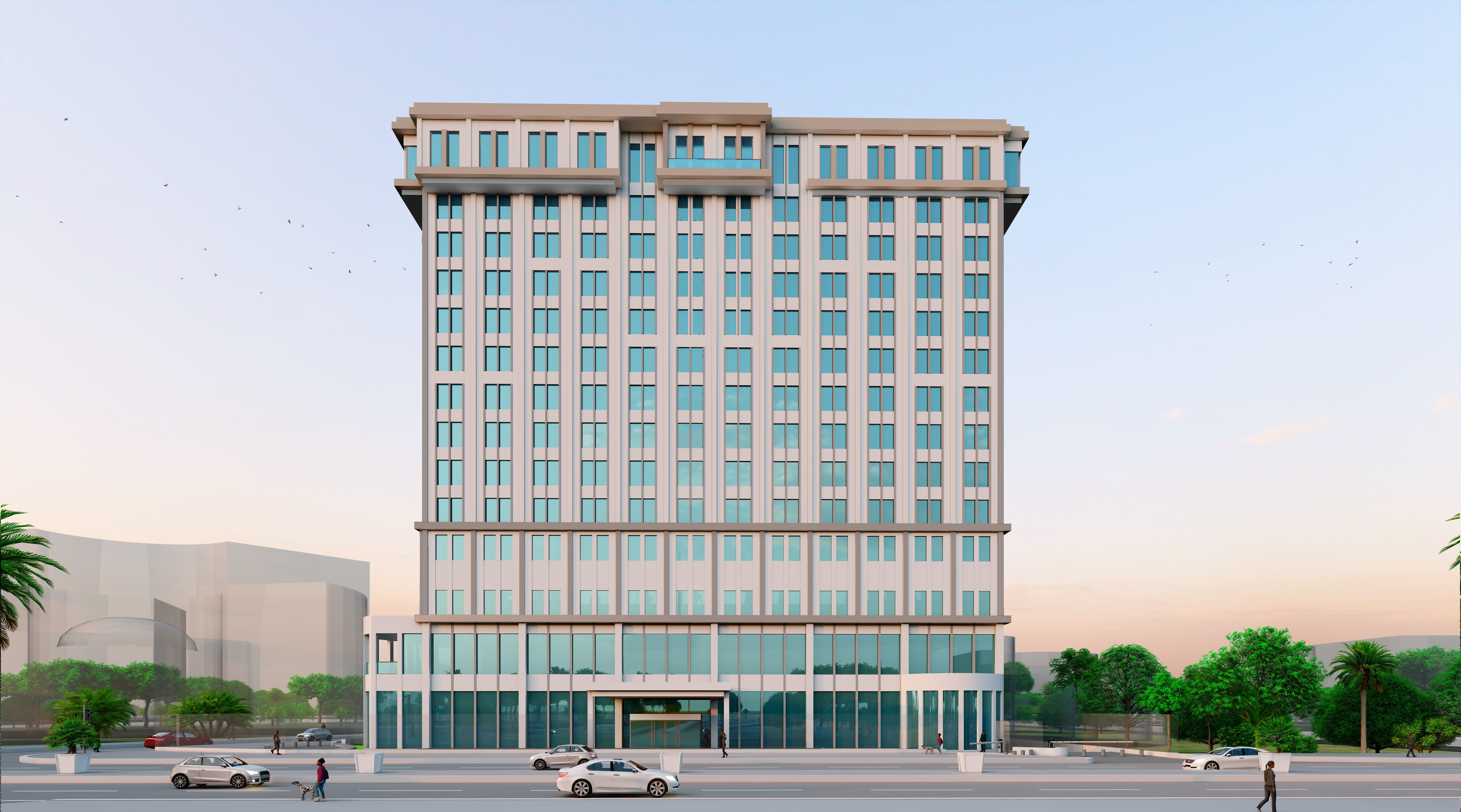 Hotel Project Low-poly 3D model_1