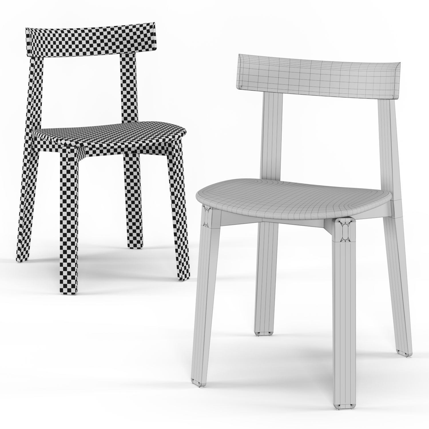 Nora chair 3D model_2