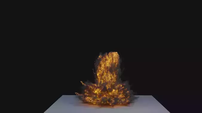Dirt Explosion Simulation Smoke OpenVDB Low-poly 3D model