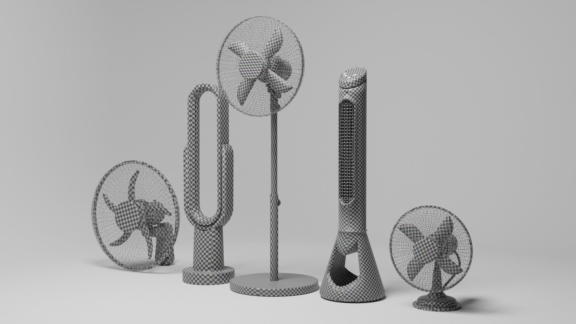 Fan model pack 5 3D model_1