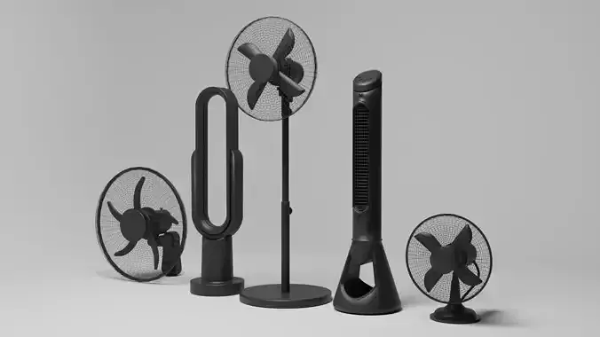 Fan model pack 5 3D model