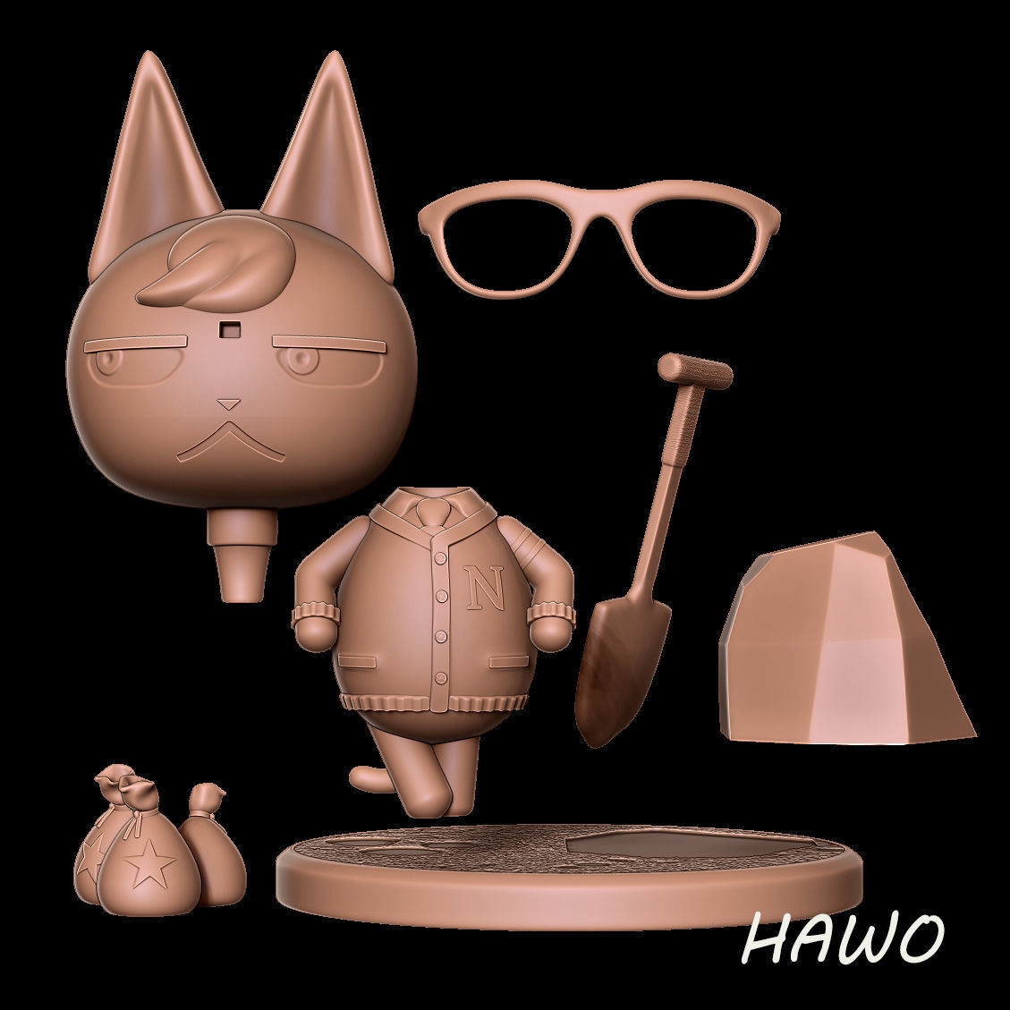 Raymond Animal Crossing 3D print model_3