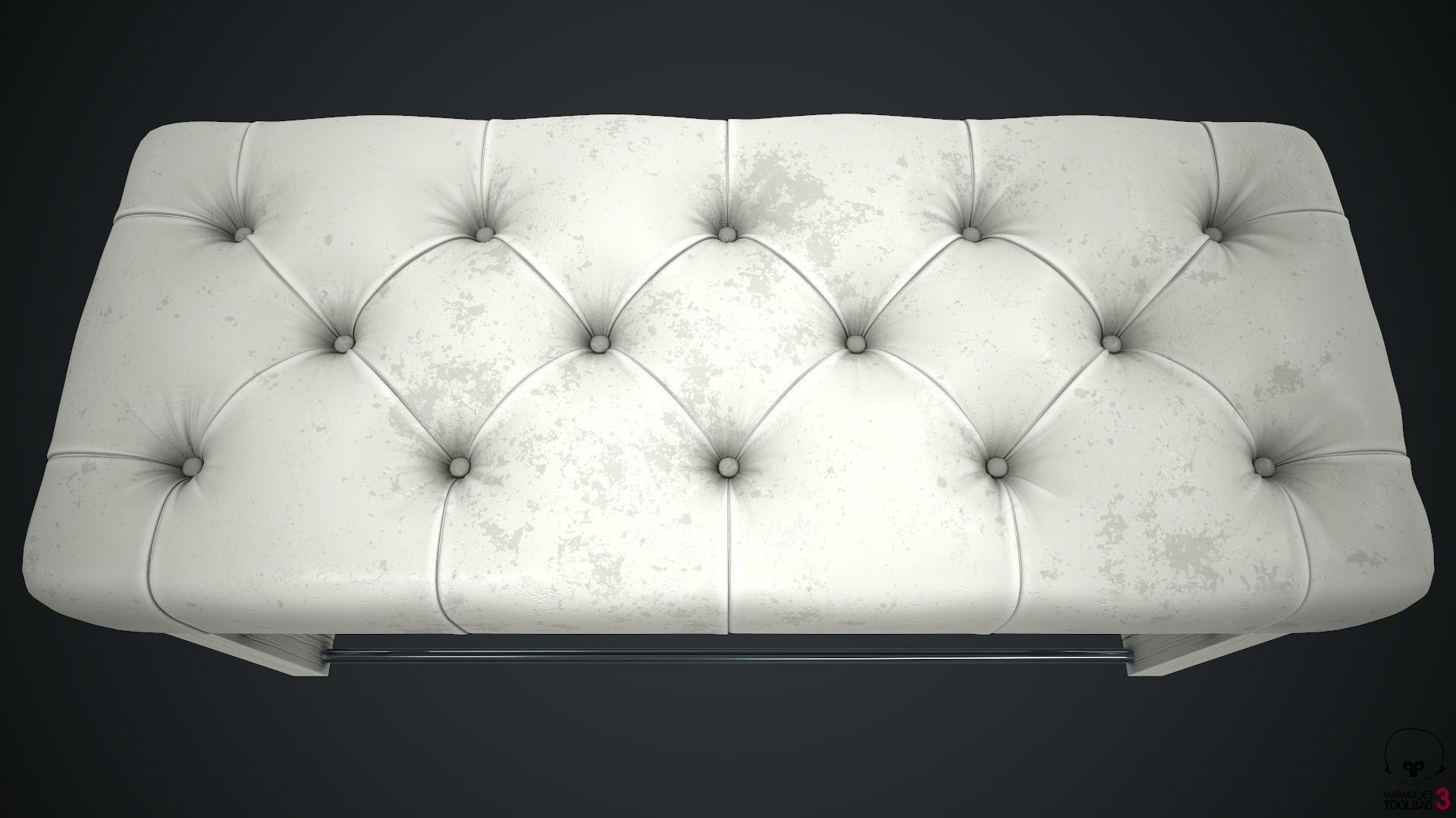 Banquette PBR shoe bench 3D model_6