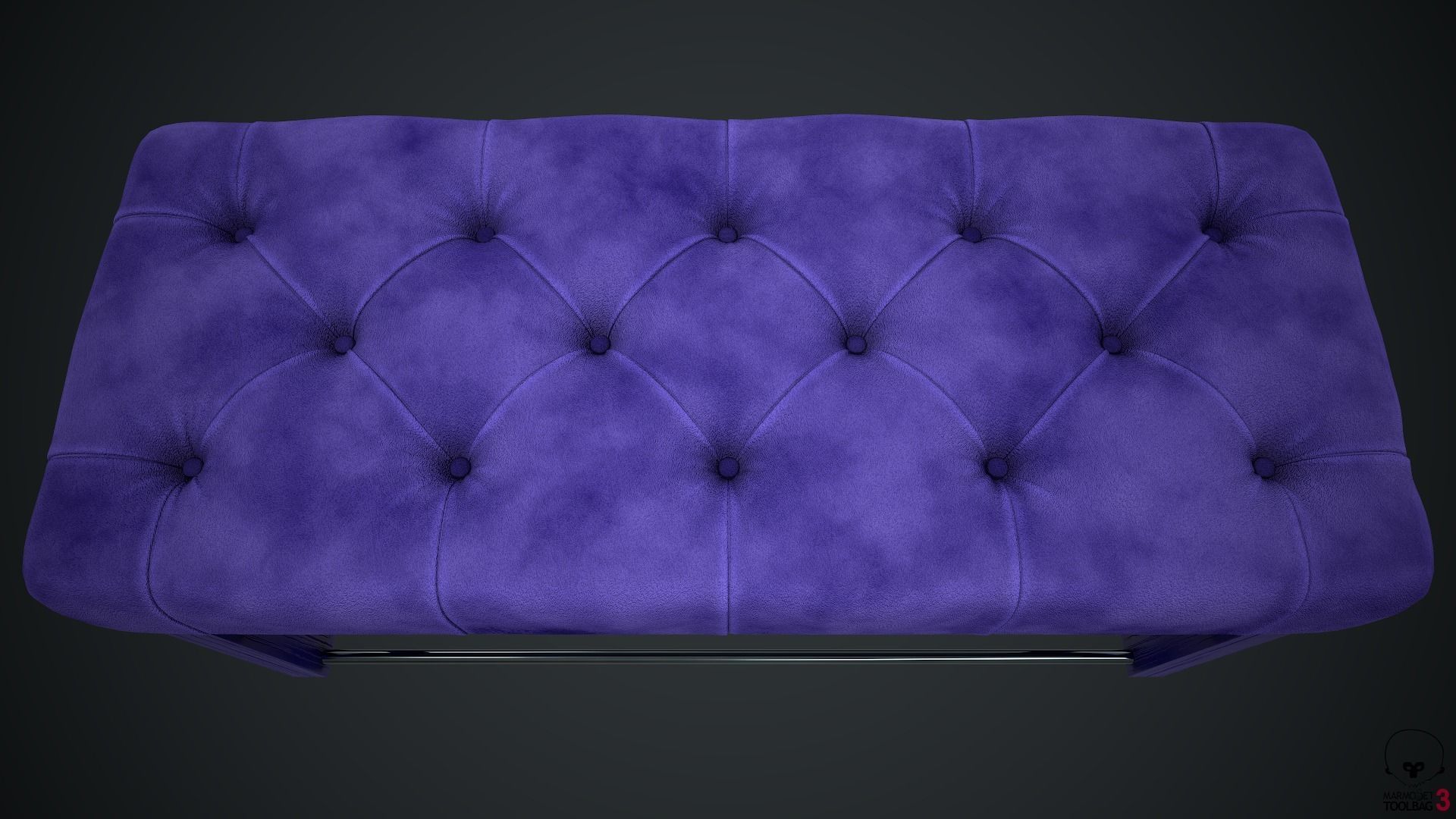 Banquette PBR shoe bench 3D model_7