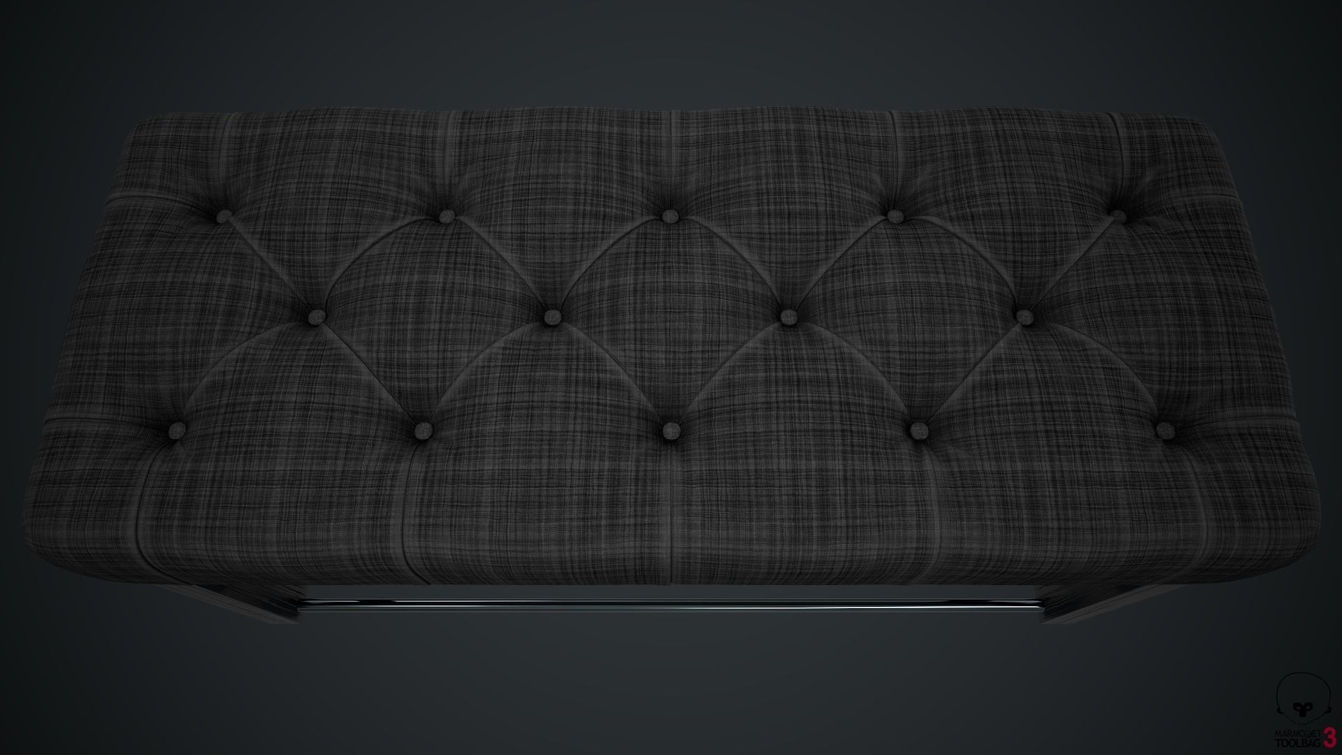 Banquette PBR shoe bench 3D model_5
