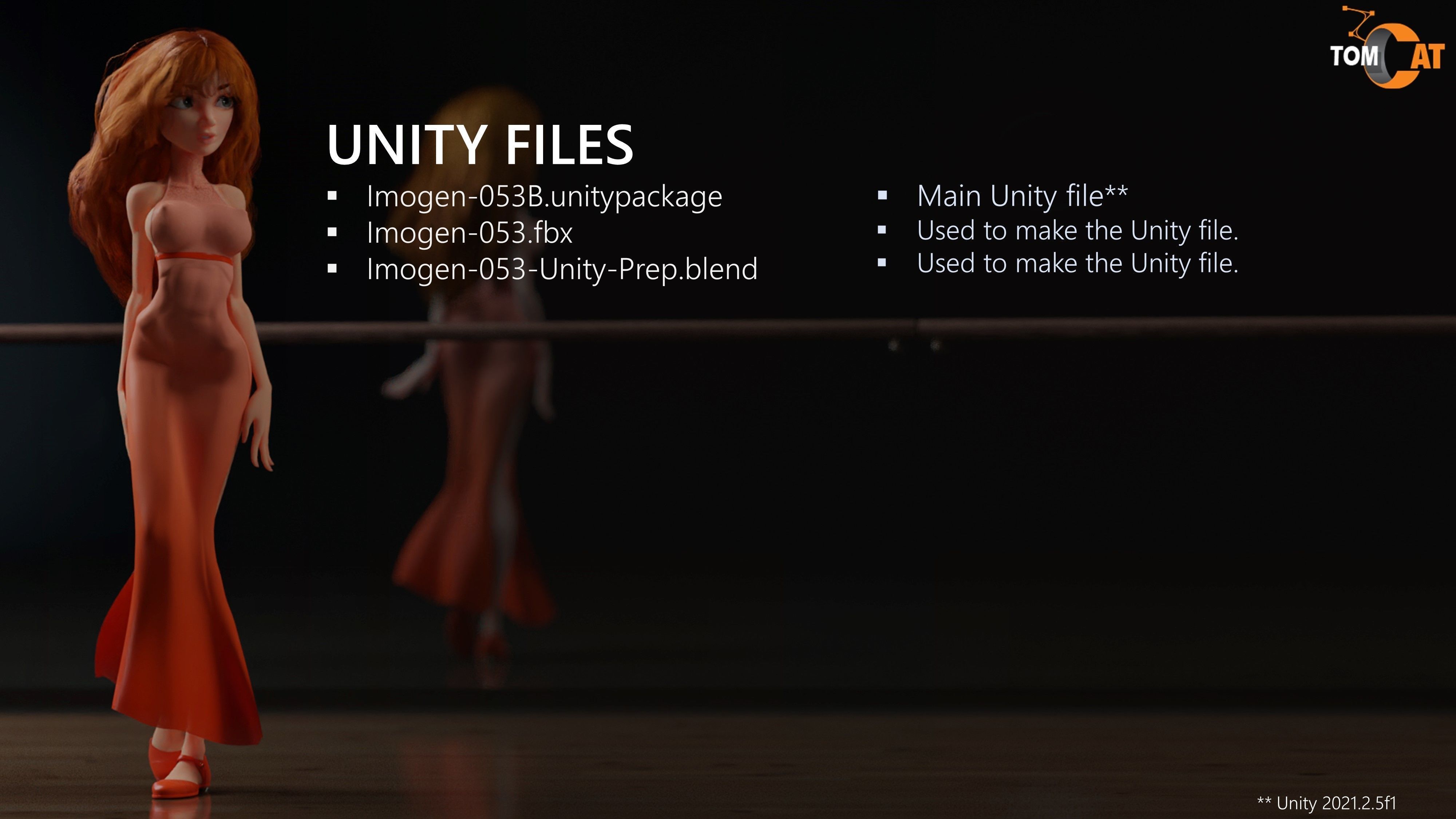 Imogen Rigged Female Dancer for Blender and Unity Low-poly 3D model_19