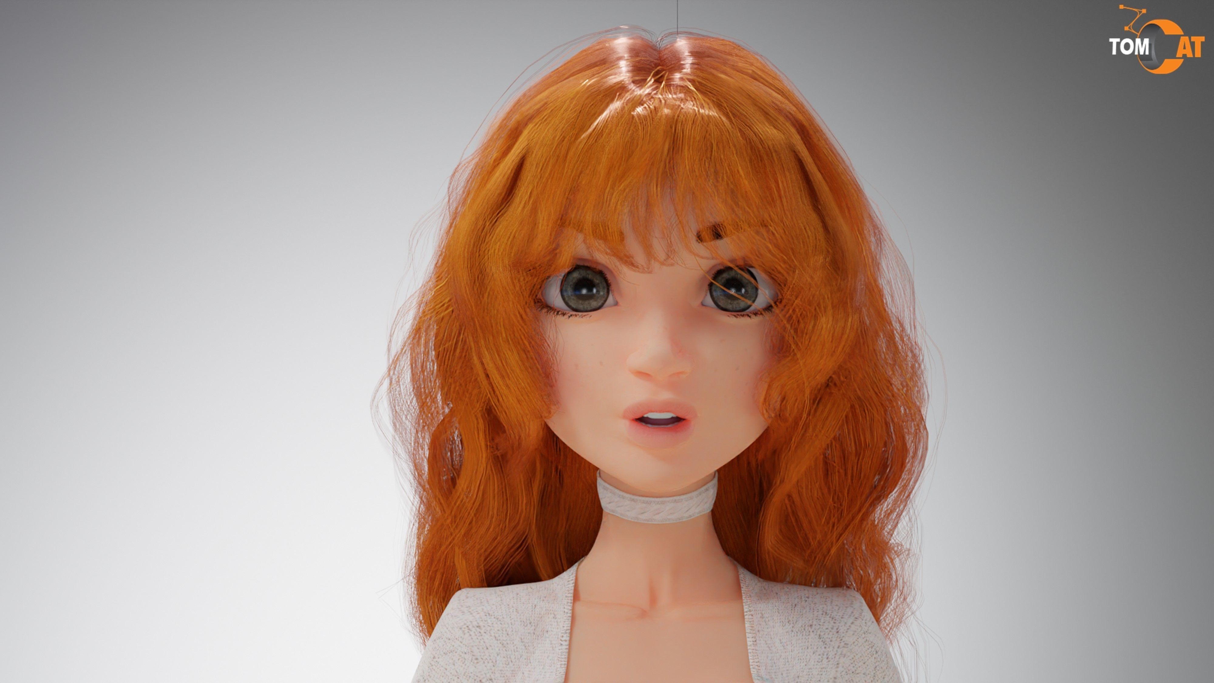 Imogen Rigged Female Dancer for Blender and Unity Low-poly 3D model_23