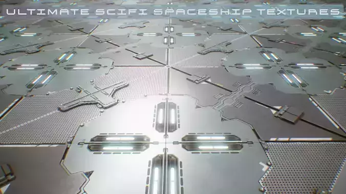 PBR Sci-Fi Spaceship Texture 01 Low-poly 3D model