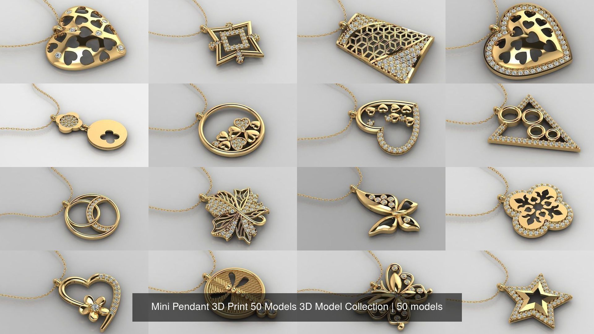 Mini Pendant 3D Print 50 Models 3D Model Collection _4