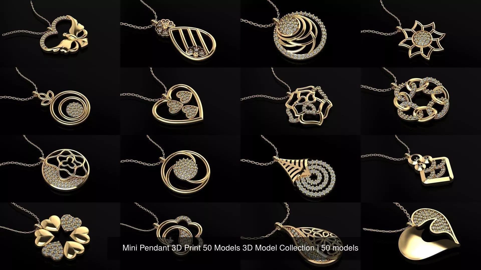 Mini Pendant 3D Print 50 Models 3D Model Collection _0