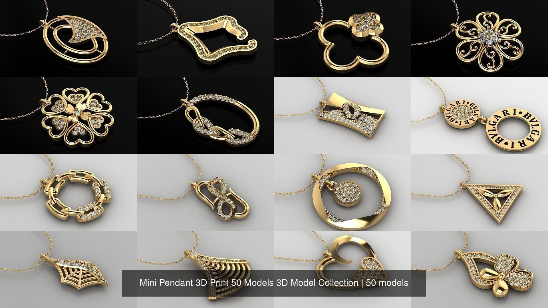Mini Pendant 3D Print 50 Models 3D Model Collection _2