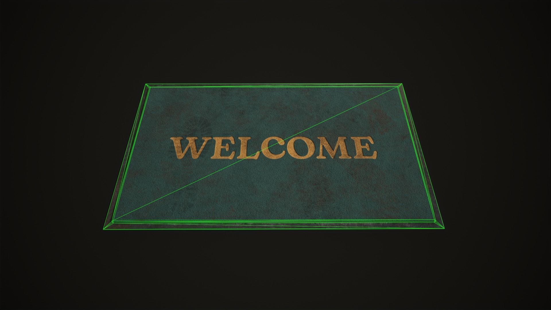 Front Door Floor Mat Low-poly 3D model_3