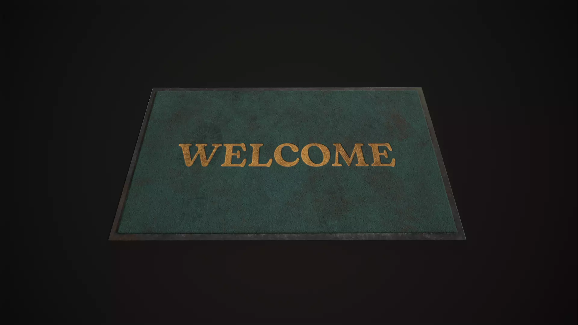 Front Door Floor Mat Low-poly 3D model_0