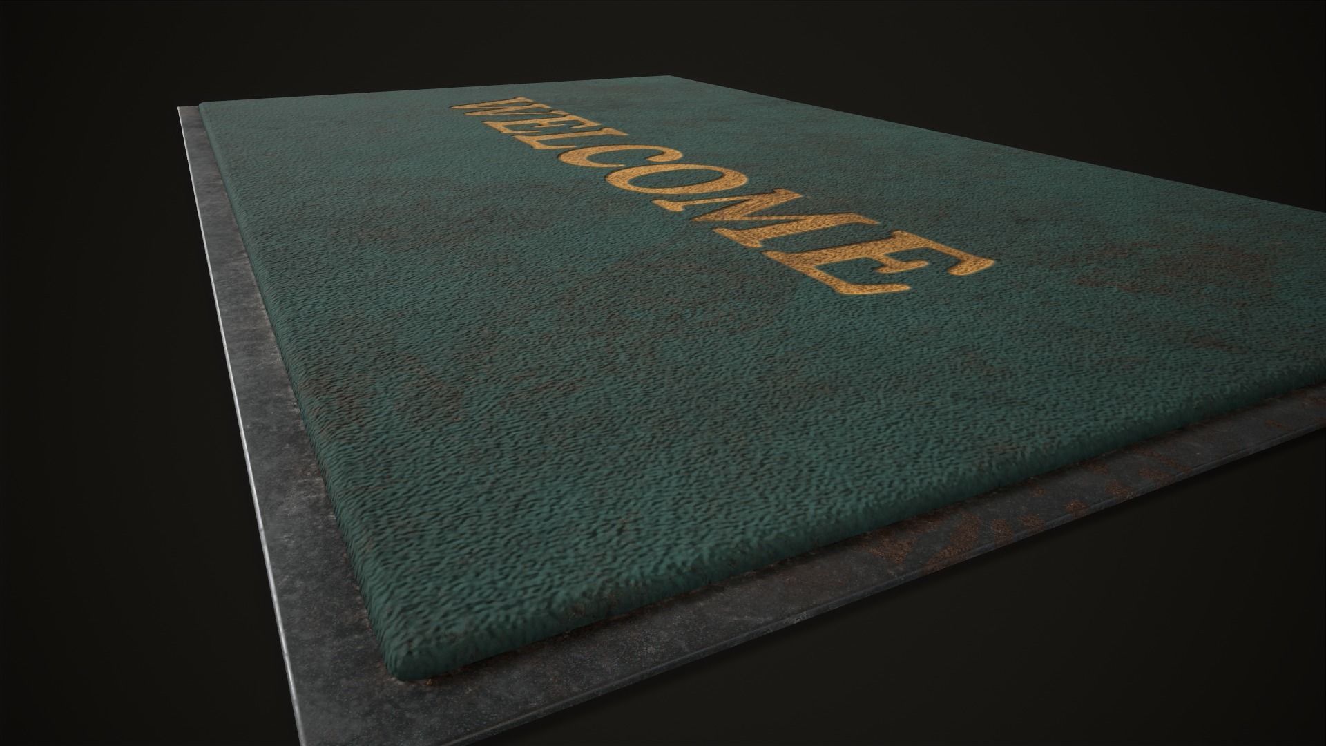 Front Door Floor Mat Low-poly 3D model_6