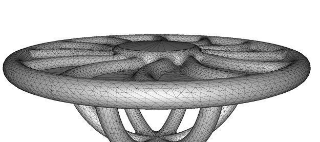 Classic Wooden Table Low-poly 3D model_4