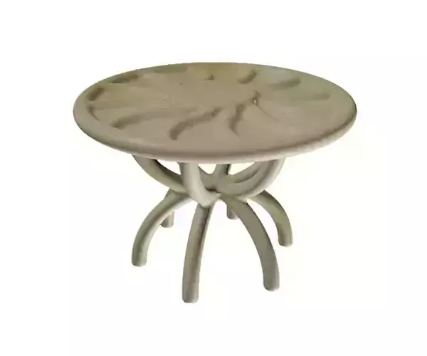 Classic Wooden Table Low-poly 3D model