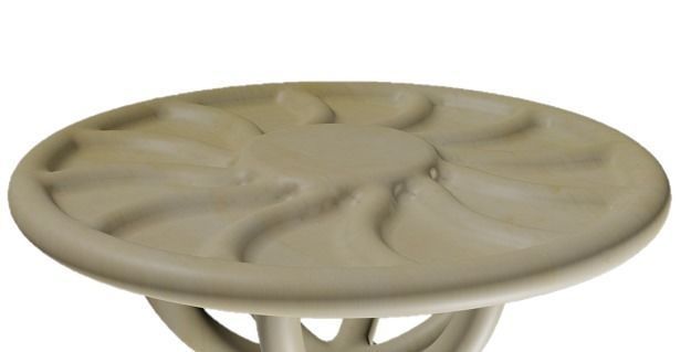 Classic Wooden Table Low-poly 3D model_2