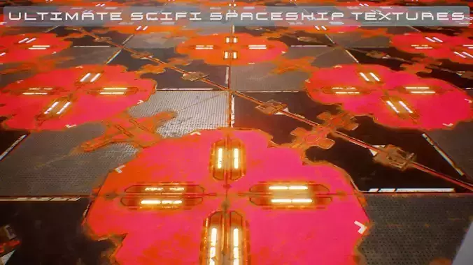 PBR Sci-Fi Spaceship Texture 04 Low-poly 3D model