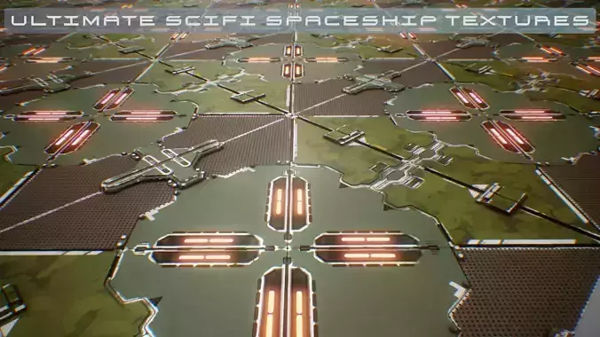 PBR Sci-Fi Spaceship Texture 05 Low-poly 3D model