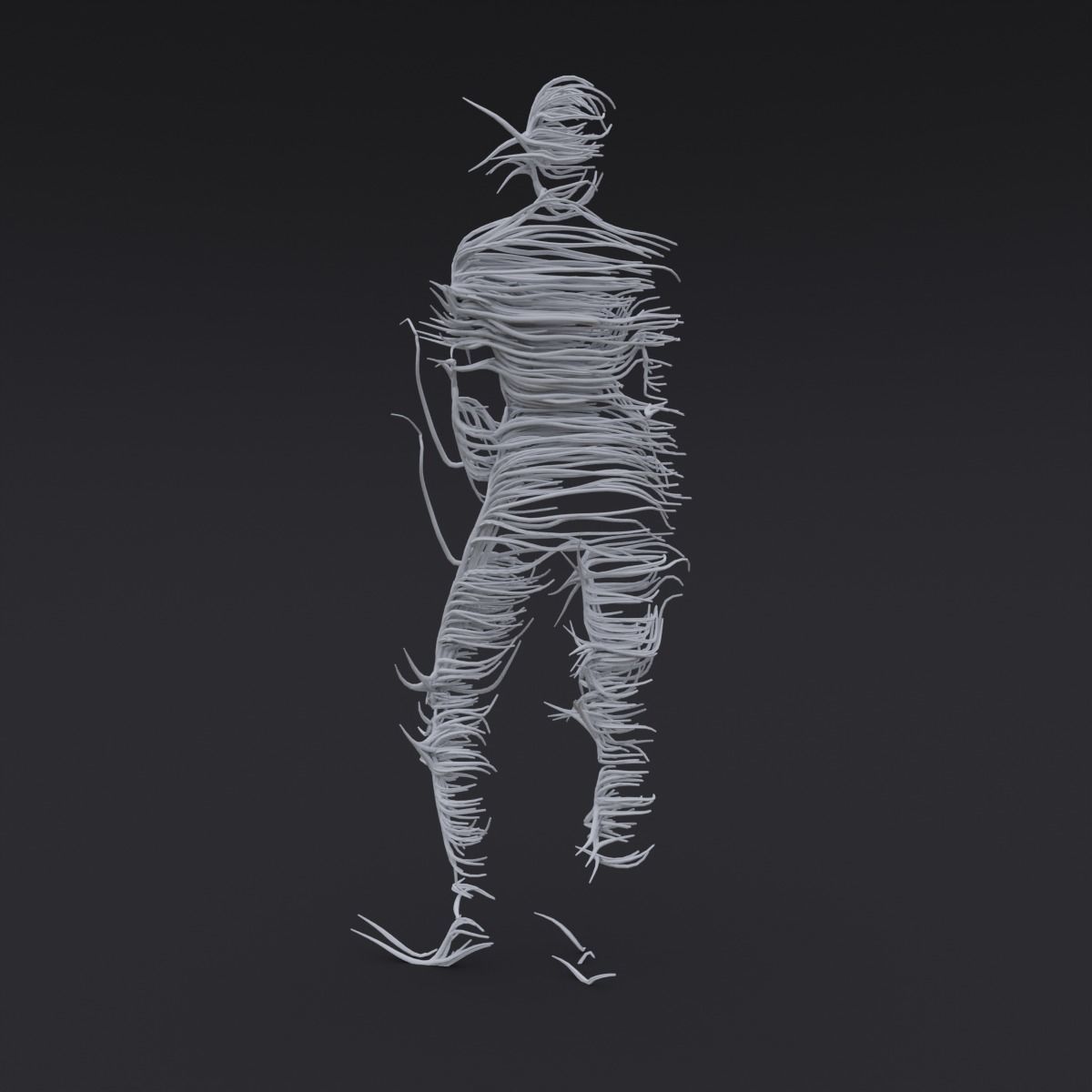 Abstract Hollow Spirit Character 3D model_3