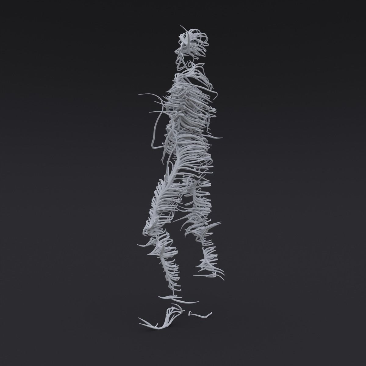 Abstract Hollow Spirit Character 3D model_2