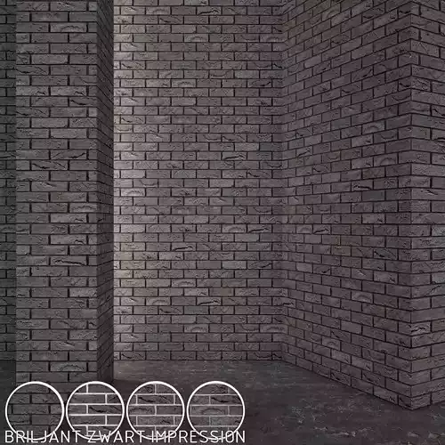 Vandersanden Brick Briljant Zwart Impression