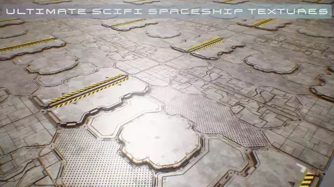 PBR Sci-Fi Spaceship Texture 07 Low-poly 3D model