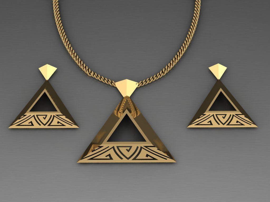 pyramid set bridge with measurements 3D print model_2