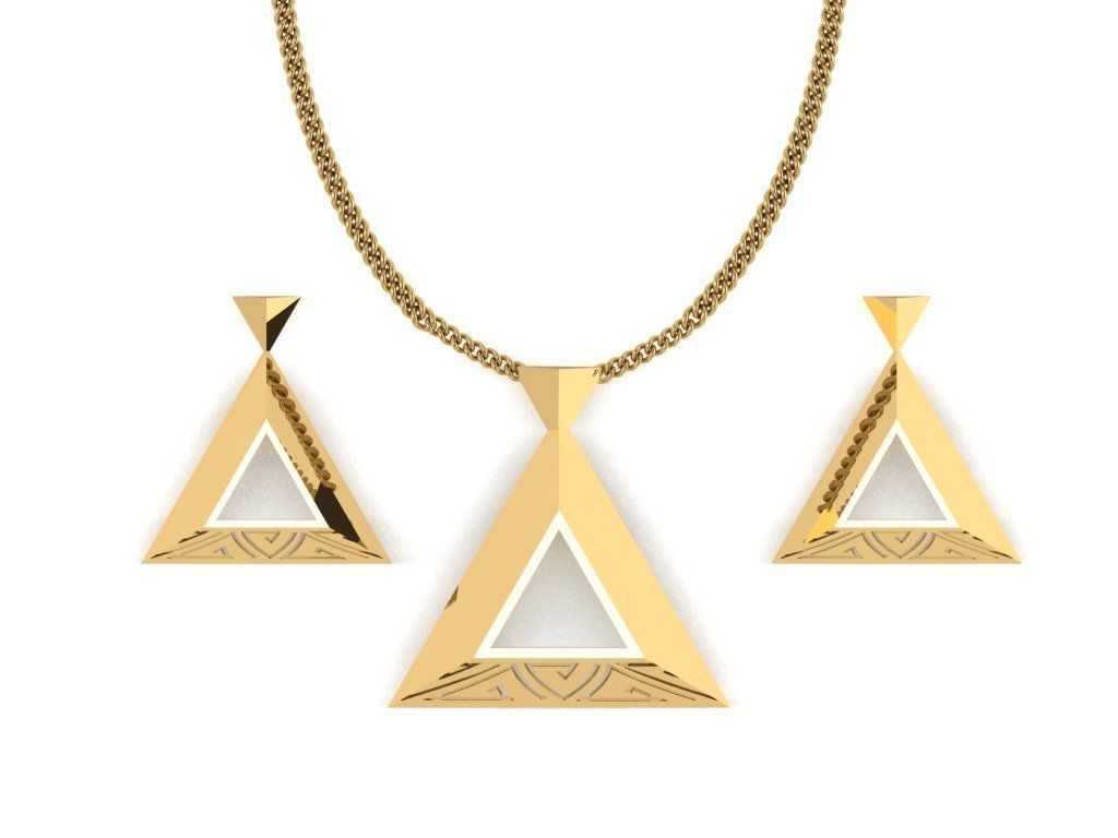 pyramid set bridge with measurements 3D print model_3