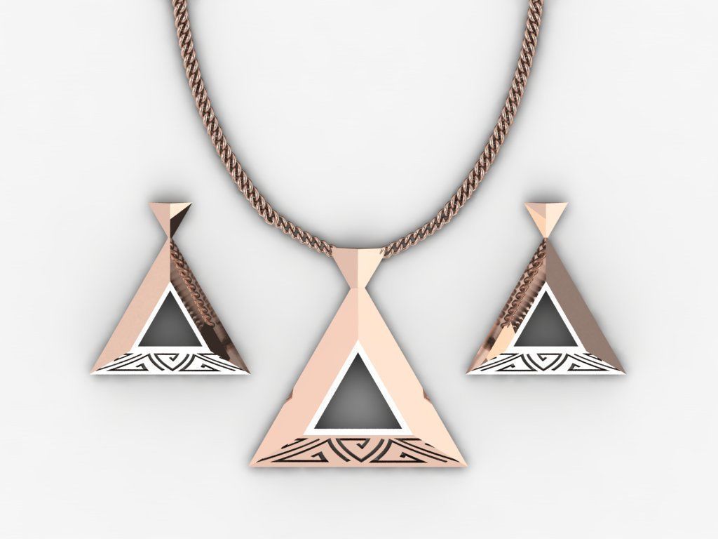 pyramid set bridge with measurements 3D print model_14